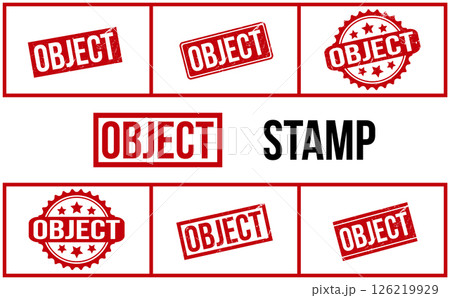 Object Rubber Stamp Set Vector 126219929