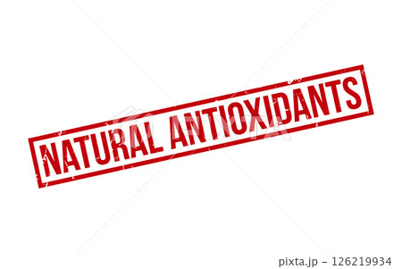 Natural Antioxidants Rubber Stamp Seal Vector 126219934