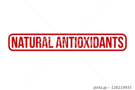 Natural Antioxidants Rubber Stamp Seal Vector 126219935