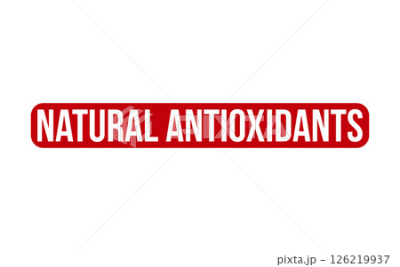 Red Natural Antioxidants Rubber Stamp Seal Vector 126219937