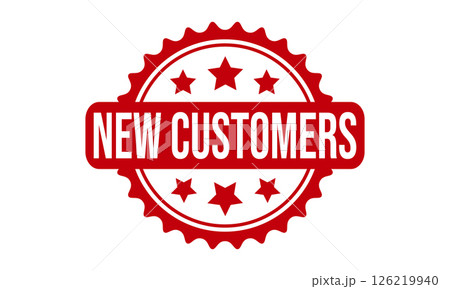New Customers Rubber Stamp Seal Vector 126219940