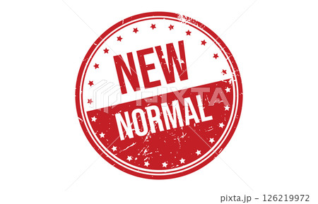 New Normal Rubber Stamp Seal Vector New Normal Rubber Stamp Seal Vector 126219972