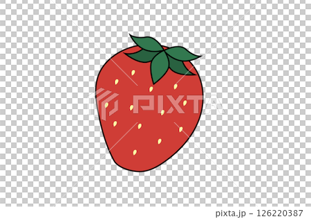シンプルなイチゴのイラスト 126220387