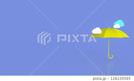 The Yellow Umbrella for weather Concept 3d Rendering. The Yellow Umbrella for weather Concept 3d Rendering. 126220585