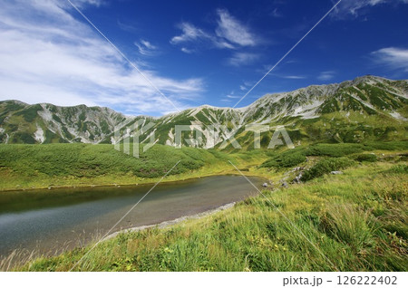 みくりが池と立山連峰 126222402