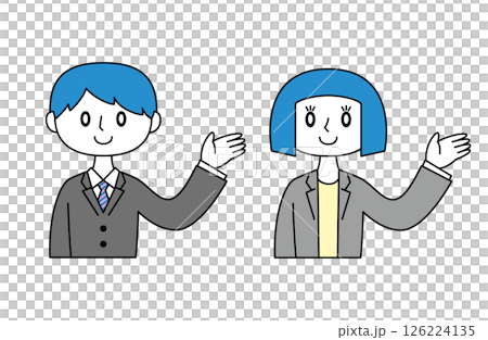 商務人士指路的插圖（含主線） 126224135