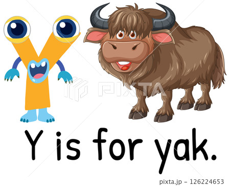 Alphabet Illustration: Y is for Yak Alphabet Illustration: Y is for Yak 126224653
