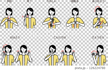 8 件套女士手語表演 8 件套女士手語表演 126224780