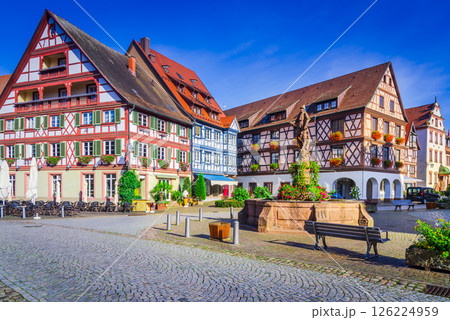 Gengenbach, Germany. Picturesque town in Schwarzwald (Black Forest), Baden Wurttemberg land. 126224959