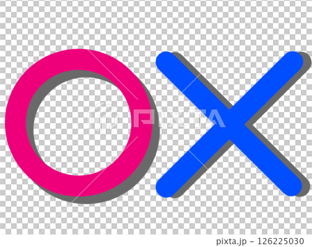 正確或錯誤 4 道帶有陰影的測驗題符號 126225030