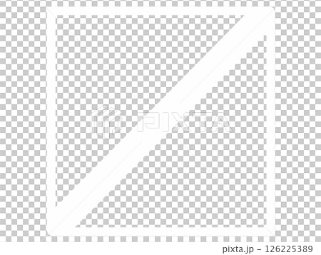 四角の禁止マーク 白 イラストや文字を入れられる素材 四角の禁止マーク 白 イラストや文字を入れられる素材 126225389