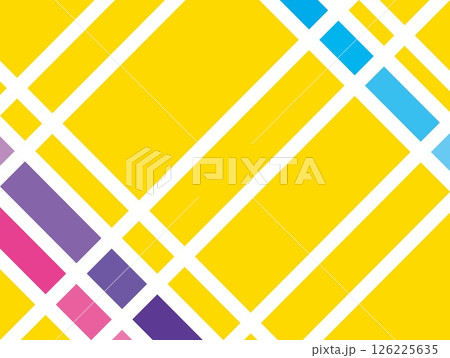 幾何学模様　線　ライン　格子　ビビッド 126225635