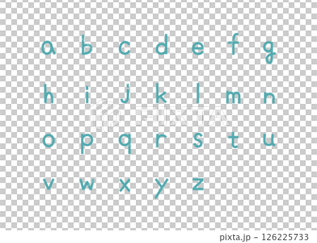 簡單的字母手寫插圖 126225733