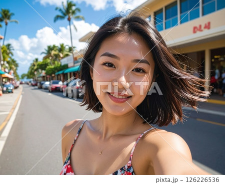 若い女性のセルフィー、ポートレイト写真 126226536