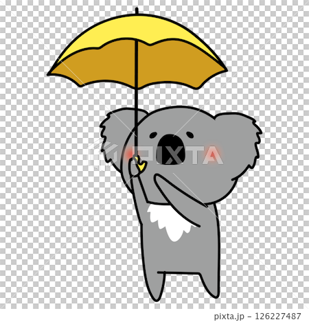 無尾熊撐著傘 126227487