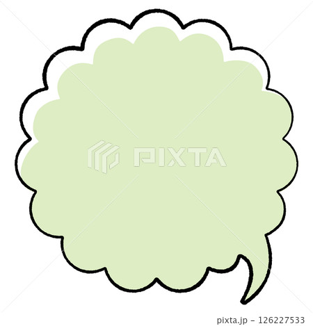 線画手書き風のシンプルな吹き出し 沢山のふわふわ雲型 しっぽ右 おしゃれカラー 線画手書き風のシンプルな吹き出し 沢山のふわふわ雲型 しっぽ右 おしゃれカラー 126227533