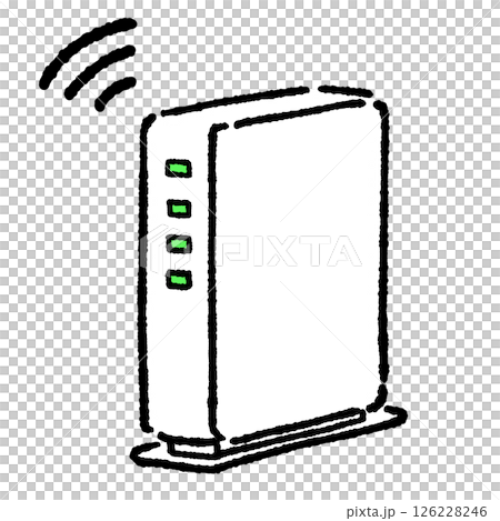wifiルーターのシンプルなイラスト 126228246