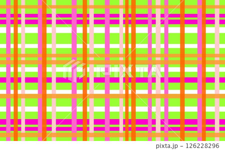 幾何学模様 格子 グリーン ピンク オレンジ色 幾何学模様 格子 グリーン ピンク オレンジ色 126228296