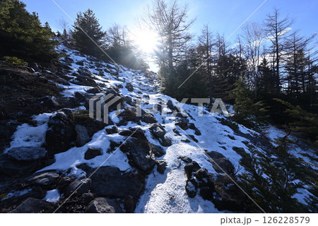 冬の黒斑山登山、浅間山、群馬県、長野県 126228579