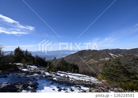 冬の黒斑山登山、浅間山、群馬県、長野県 126228581