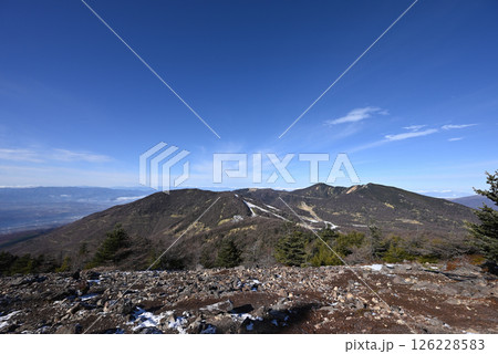 冬の黒斑山登山、浅間山、群馬県、長野県 冬の黒斑山登山、浅間山、群馬県、長野県 126228583