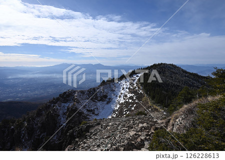 冬の黒斑山登山、浅間山、群馬県、長野県 126228613