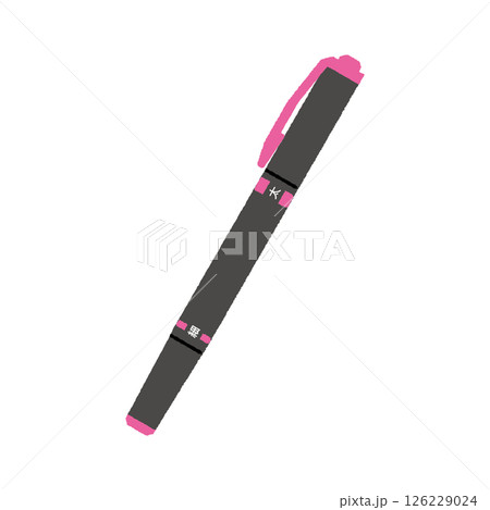ピンクの蛍光ペン 126229024