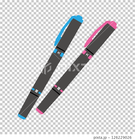 2本の蛍光ペン 126229026