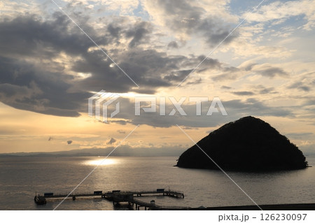 浅虫温泉の夕日 126230097