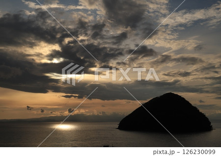 浅虫温泉の夕日 126230099