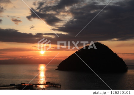 浅虫温泉の夕日 浅虫温泉の夕日 126230101