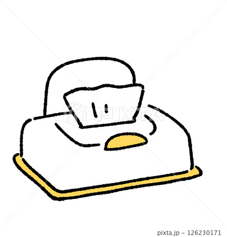 ウェットティッシュのシンプルなイラスト 126230171
