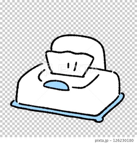 ウェットティッシュのシンプルなイラスト 126230180