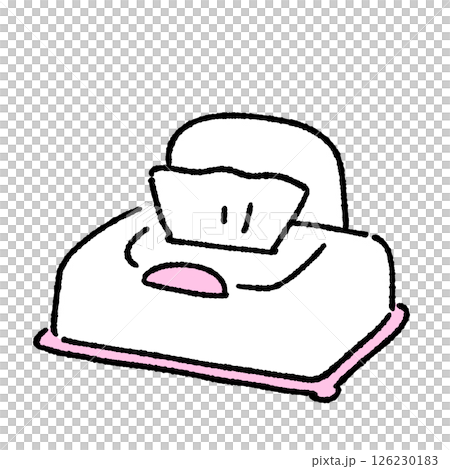 ウェットティッシュのシンプルなイラスト 126230183