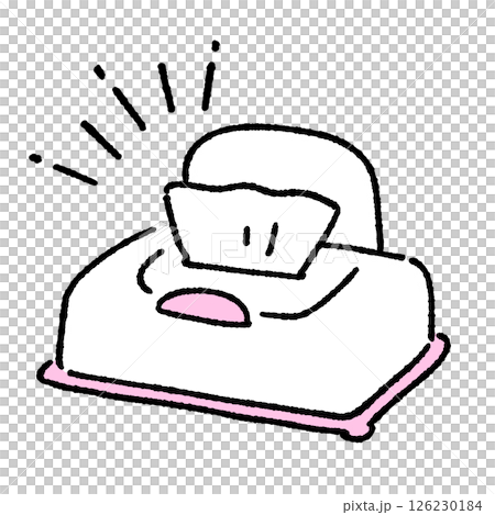 ウェットティッシュのシンプルなイラスト ウェットティッシュのシンプルなイラスト 126230184