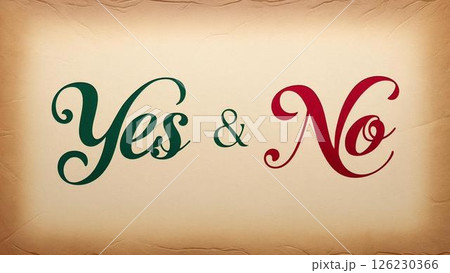 文字素材「Yes・No」 126230366