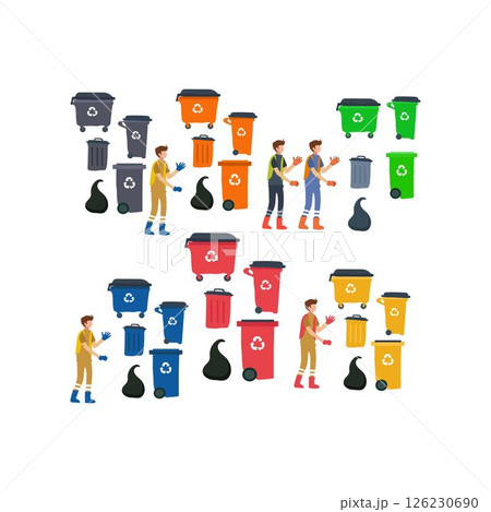 Garbage sorting set Garbage sorting set 126230690