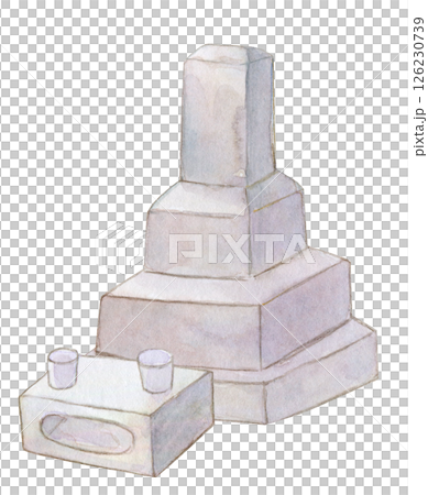 水彩イラスト　お墓 126230739