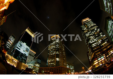 東京駅,丸の内界隈の夜景 東京駅,丸の内界隈の夜景 126231739