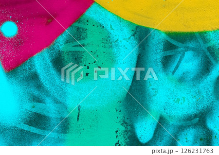 Vibrant Graffiti Texture in Neon Blue, Pink, Yellow for Modern Y2K Aesthetic Vibrant Graffiti Texture in Neon Blue, Pink, Yellow for Modern Y2K Aesthetic 126231763