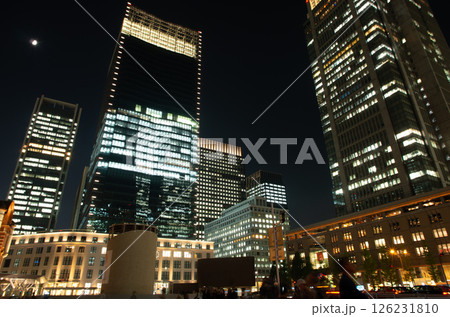 東京駅,丸の内界隈の夜景 東京駅,丸の内界隈の夜景 126231810