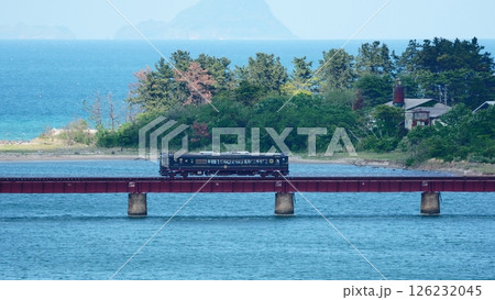 海を走る鉄道~由良川橋梁① 海を走る鉄道~由良川橋梁① 126232045