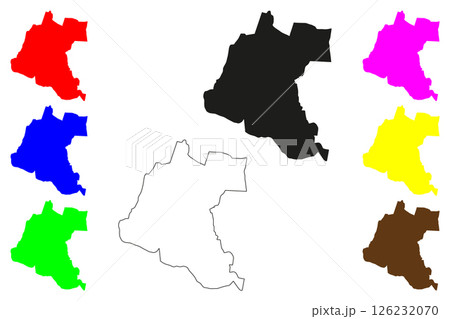 Kolar city (Republic of India, State of Karnataka) map vector illustration, scribble sketch Kolar map 126232070