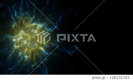 抽象的な光るエフェクトのイメージ 126232101