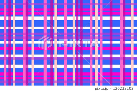 幾何学模様　格子　ブルー　ピンク　 126232102