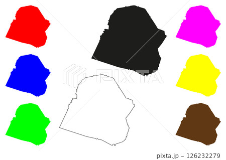 Kulti city (Republic of India, State of West Bengal) map vector illustration, scribble sketch Kulti map 126232279