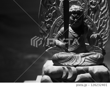 不動明王の仏像(モノクロVer) 不動明王の仏像(モノクロVer) 126232401