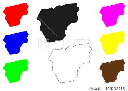 Morena city (Republic of India, State of Madhya Pradesh) map vector illustration, scribble sketch Morena map 126232418