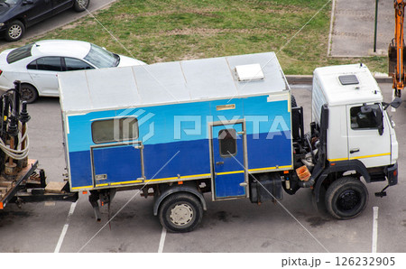 a specialized water utility truck for repairing emergency water main breaks, industry a specialized water utility truck for repairing emergency water main breaks, industry 126232905