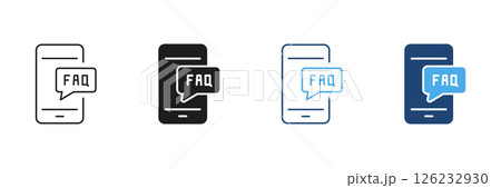 Mobile Faq Speech Bubble Icon Set. Customer Support, Information Access, And Help Center Outline And Silhouette Symbol Collection. Digital Assistance And User Guidance. Isolated Vector Illustration Mobile Faq Speech Bubble Icon Set. Customer Support, Information Access, And Help Center Outline And Silhouette Symbol Collection. Digital Assistance And User Guidance. Isolated Vector Illustration 126232930